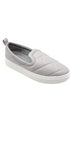 Eileen Fisher Womens Gray Quilted Poem Slip on Leather Sneakers Size 8.5M